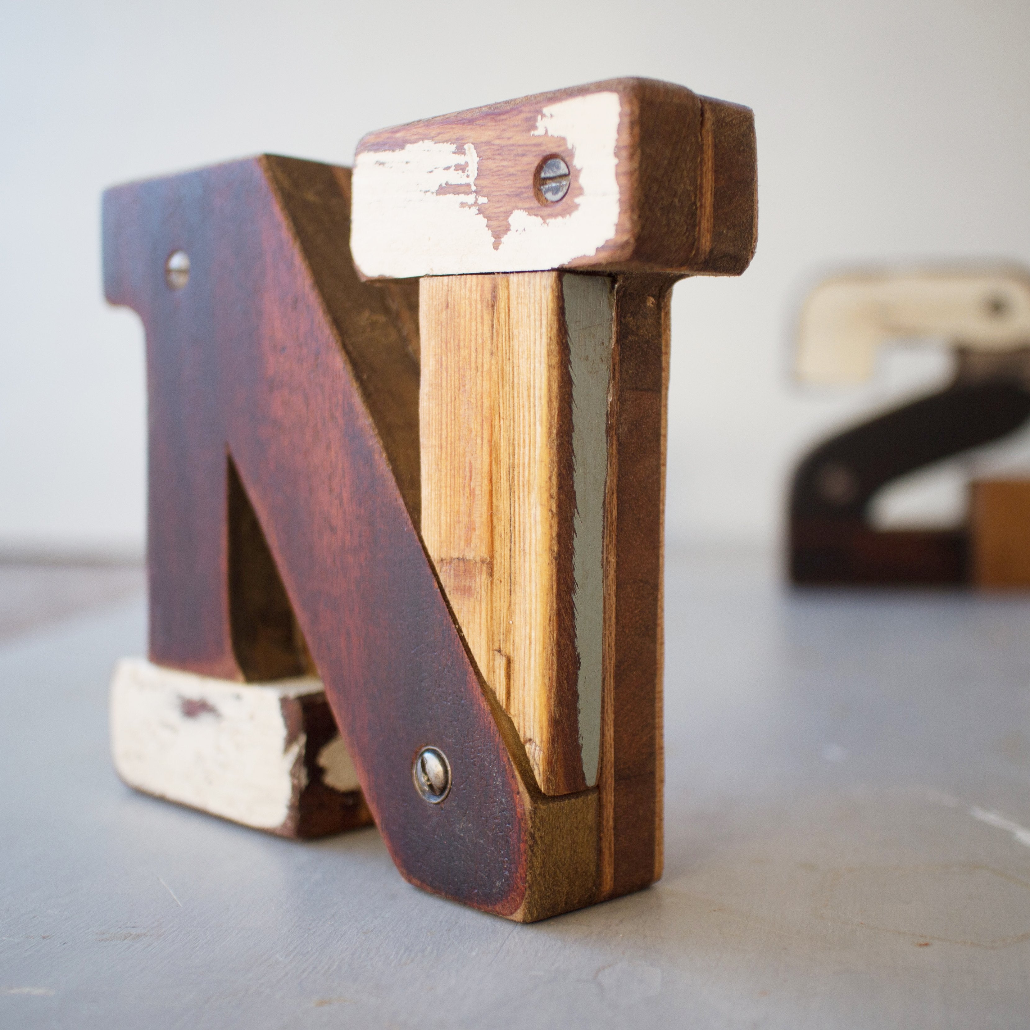 Reclaimed Wooden Letters