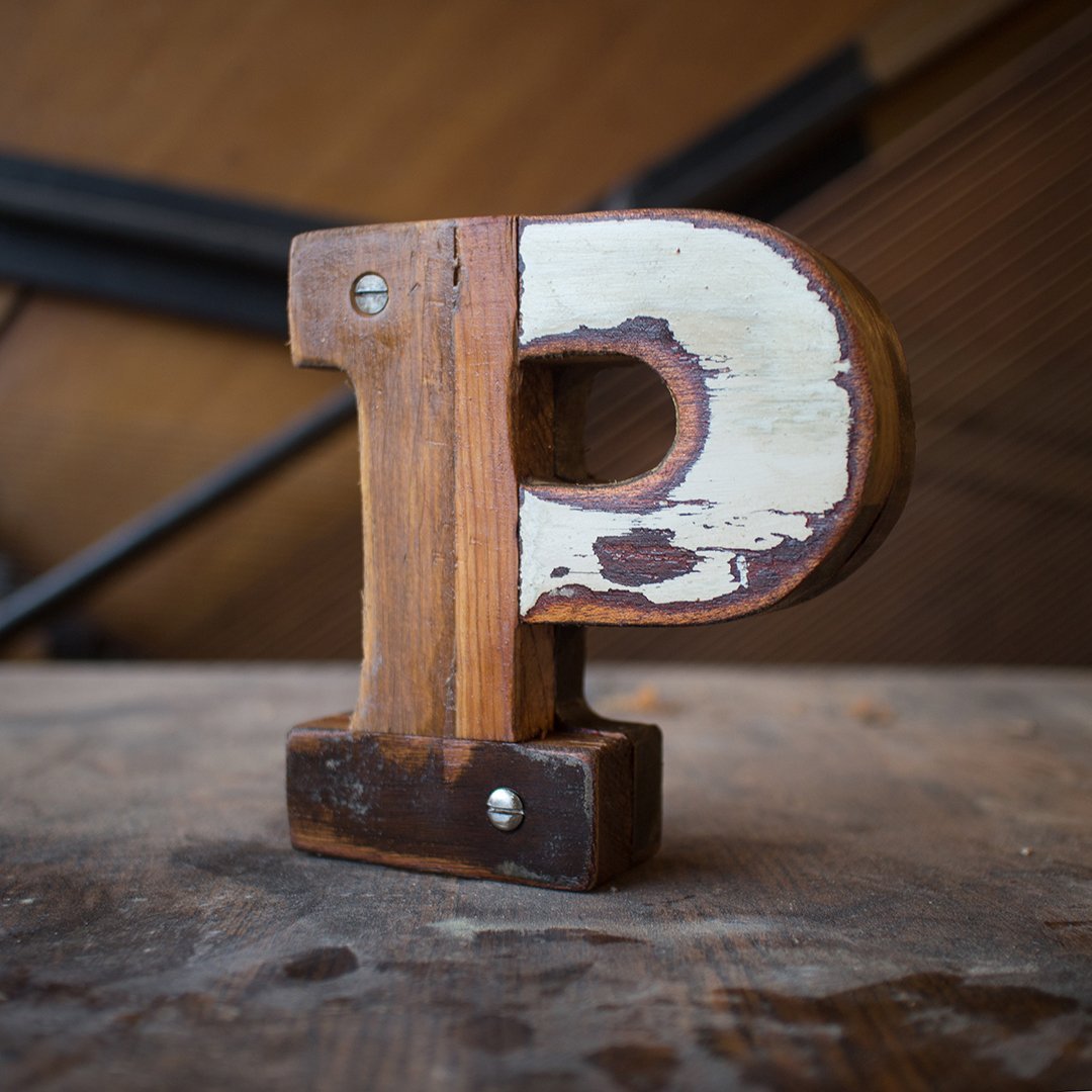 Reclaimed Wooden Letters