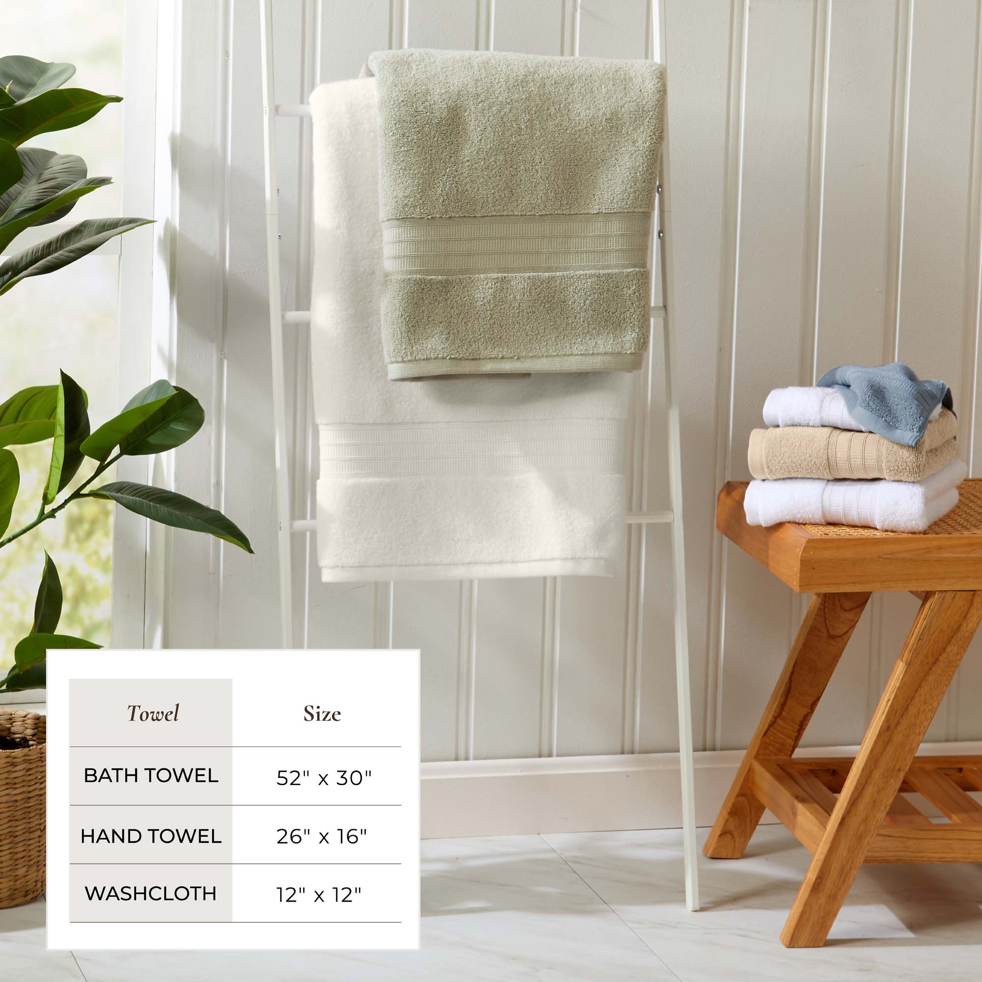 100% Cotton Premium Bath Towel Set - Chiara Collection